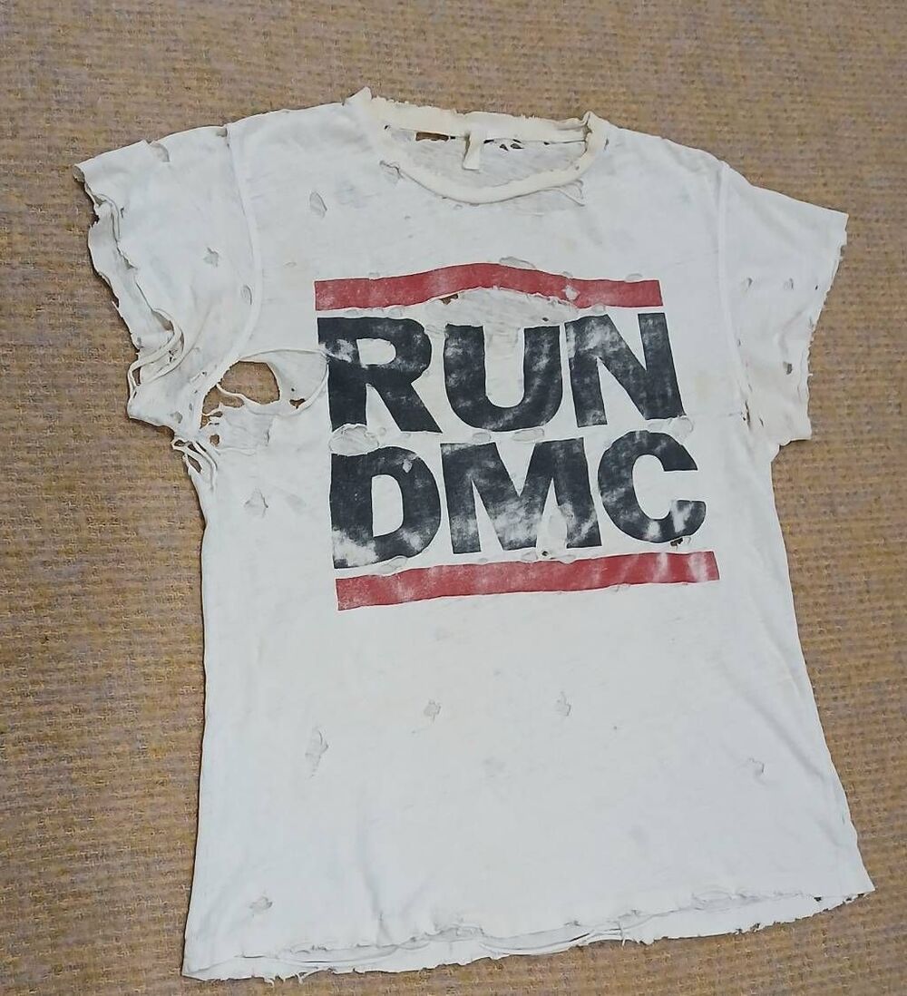 Made worn mens run dmc vintage tshirt small thrashed intentional anesthetic